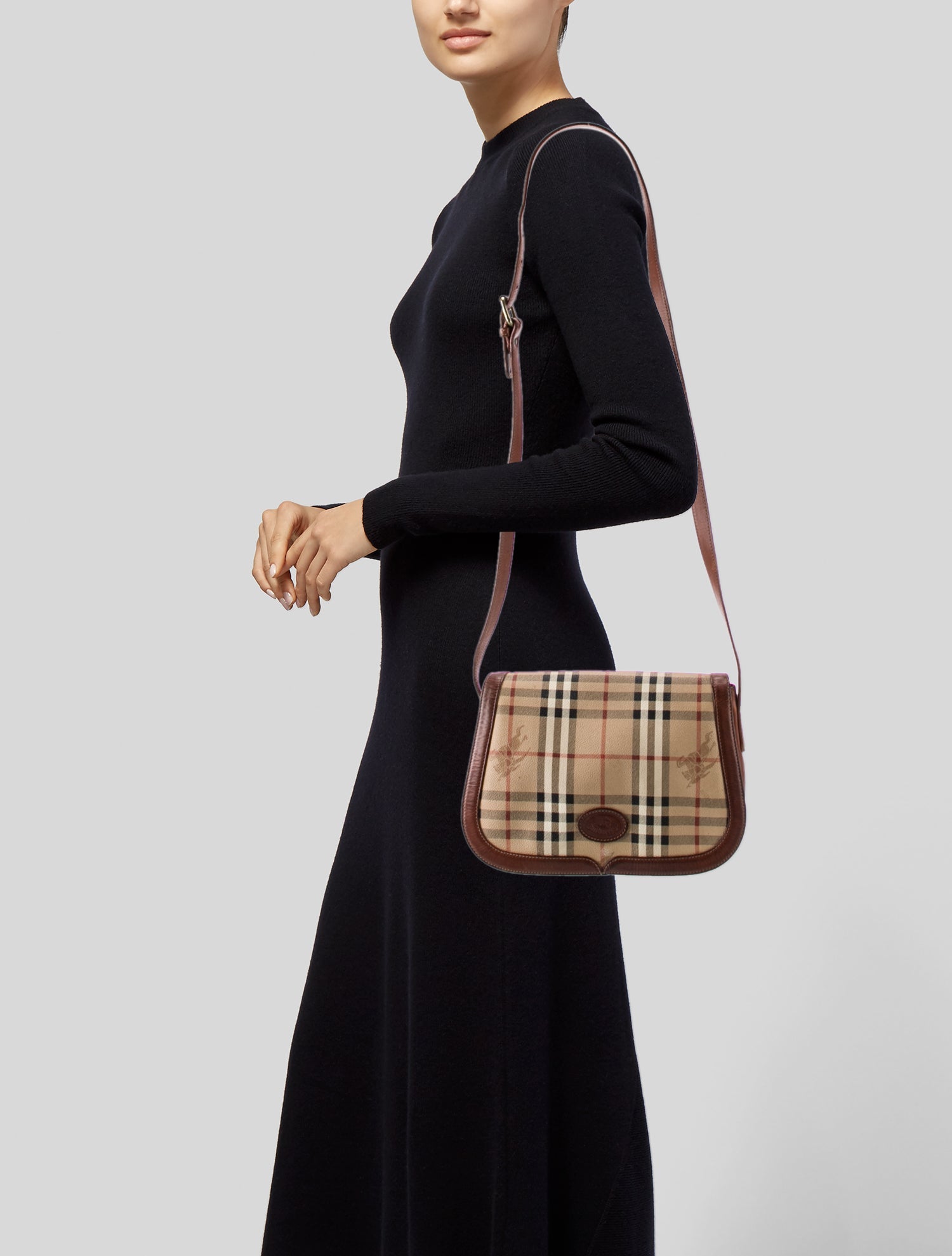 Burberry's Haymarket Check Crossbody Bag Small Vintage